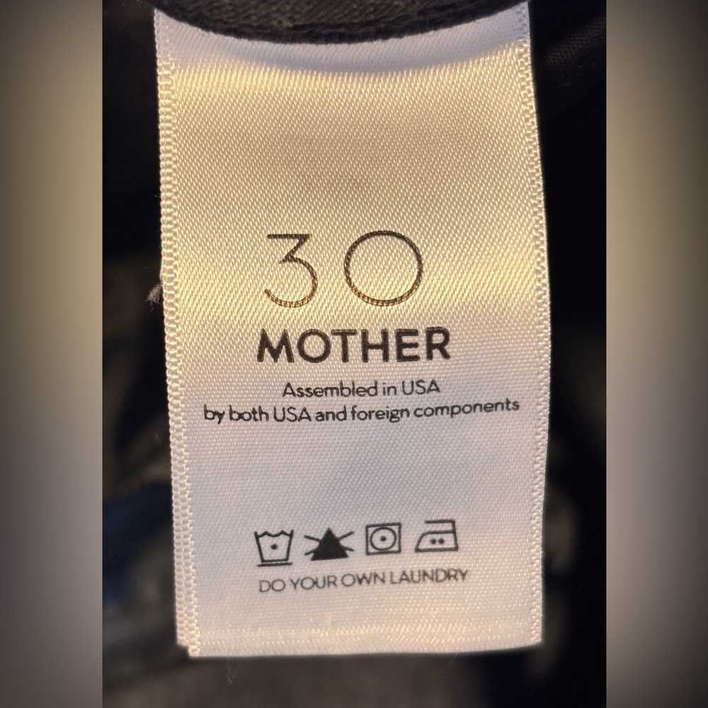MOTHER The Hustler Ankle Black Jeans Not Guilty Wash Size 30 - Picture 4 of 16